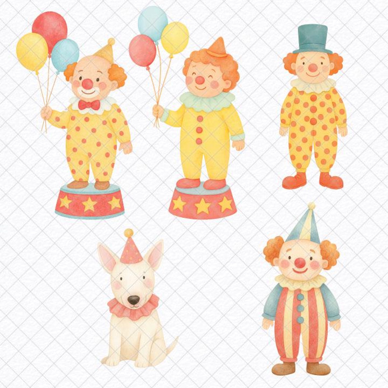 Circus Clipart Bundle / Watercolor / High Quality PNG / Commercial Use ...