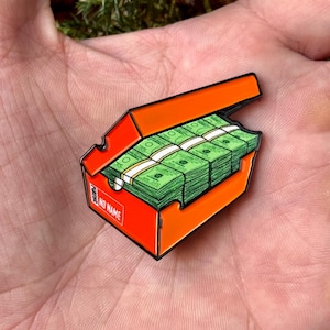 Shoe Box Full Of Money - Sneaker x Hustler x Collector Metal Pin x No Name Collective x Cash Only x Graffiti Pins