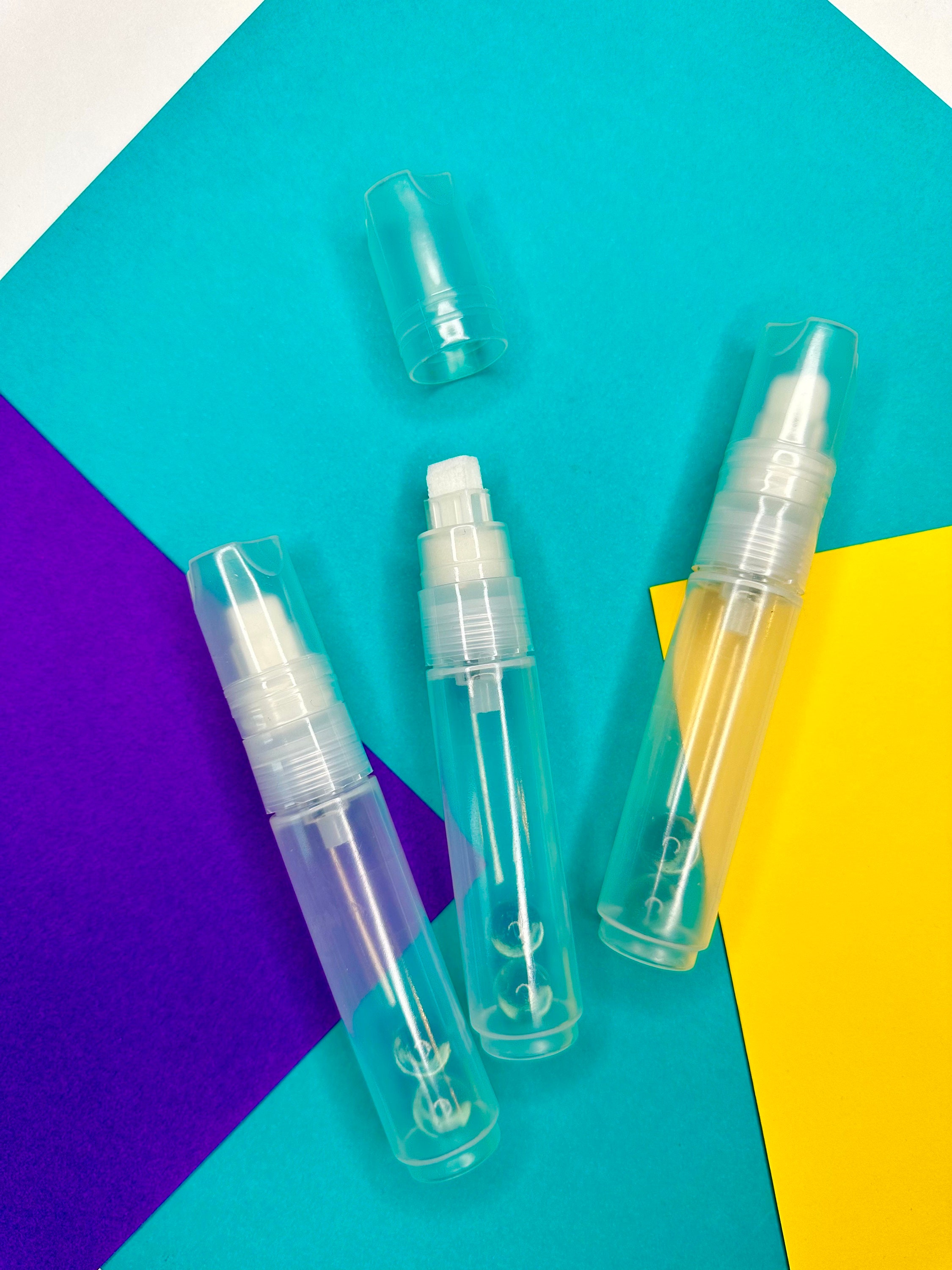 10mm CALLIGRAPHY MARKERS 3pc Set EMPTY High Quality Shorty Felt Tip