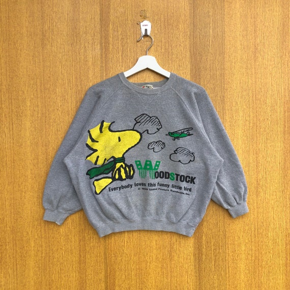 Vintage Peanuts Woodstock Crop Top Sweatshirt Sno… - image 1