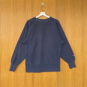 Vintage Champion Reverse Weave Sweatshirt Embroidery Small Logo Spellout Jumper Pullover