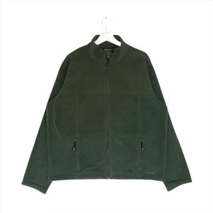Seltene LL Bean Fleecejacke Stickerei kleines Logo LL Bean Vollreißverschluss Pullover Sweatshirt Pullover