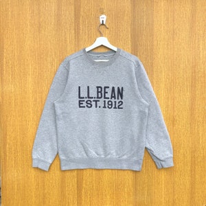 Vintage L.L. Bean Sweathirt Embroidered Spellout Crewneck Jumper Pullover Sweater