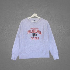 Vintage Philadelphia Flyers Eishockey Team Sweatshirt All Over Print Spellout Crewneck Pullover