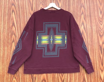 Vintage Y2K Pendleton Pullover Navajo Art Sweatshirt