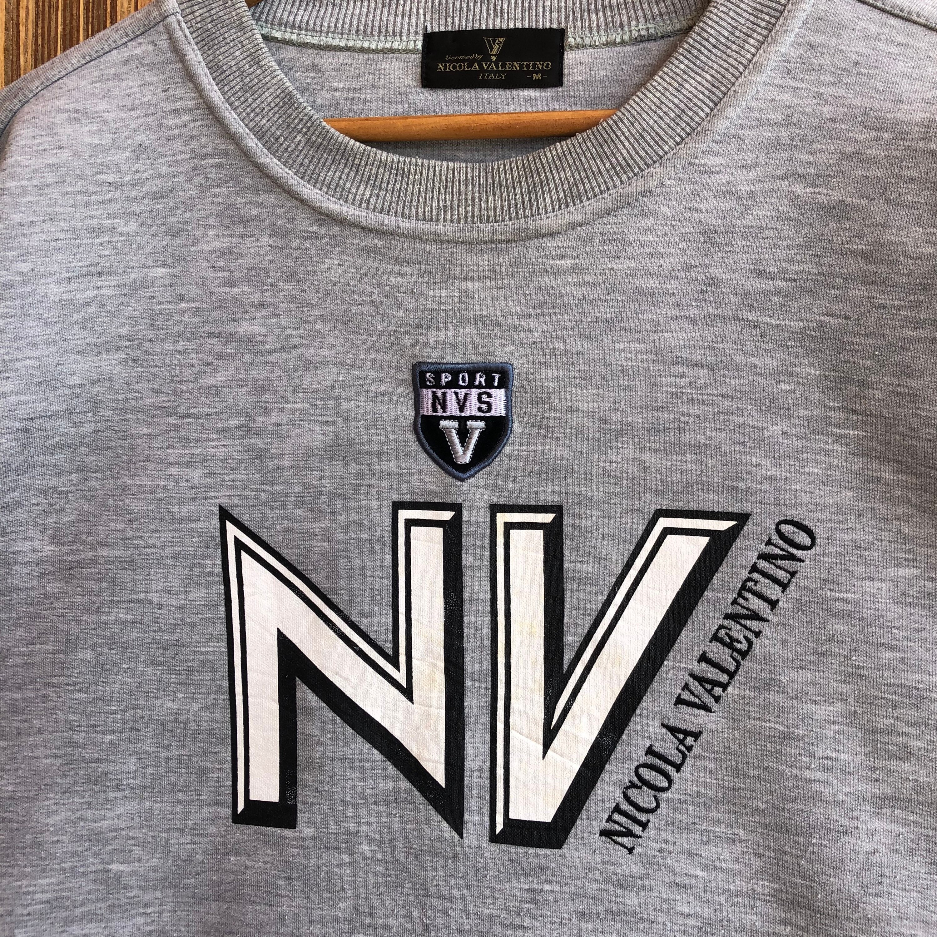 Vintage Nicola Valentino Italy Sweatshirt Big Logo Crewneck Jumper