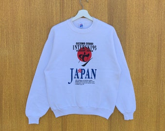 vintage Nagano Japon Sweat-shirt Nozawa Onsen interski Pull ras du cou Pull-over