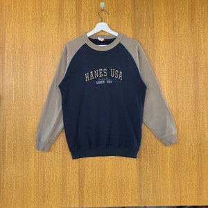 vintage Hanes USA sweat-shirt pull à col rond Spellout pull-over