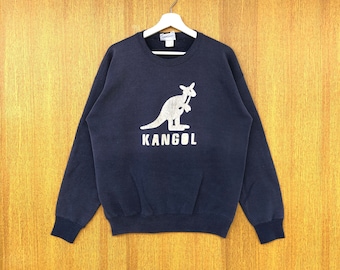Vintage Kangol Sweatshirt Big Logo Crewneck Jumper Pullover Sweater