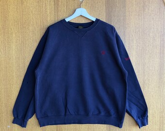 Vintage 90er Jahre Timberland Sweatshirt Timberland Crewneck Timberland Sweater Pullover Außen Timberland Gesticktes Logo Blau Size M