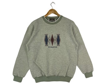 Vintage Uomo Kosugi Sweatshirt Embroidery Spellout Crewneck Jumper Pullover Sweater