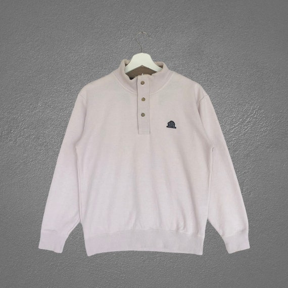 Vintage Baracuta Sweatshirt Embroidery Small Logo Half Zipper and Button Crewneck Jumper Pullover Sweater Sportswear Etsy Canada