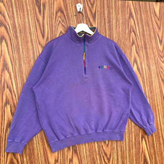 Vintage Kenzo Golf Half Zipper Sweatshirt Multi Colour Pullover