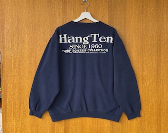 トップス 60s HANG TEN vintage sweat shirt Hang Ten Long Sleeve X-large Vintage Hang Ten Top Tee Raglan
