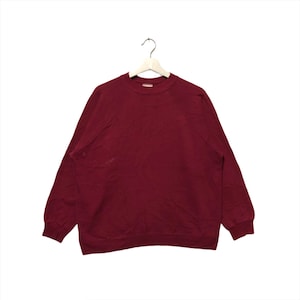Vintage Pullover von Hanes HerWay, Rundhalsausschnitt, unifarben