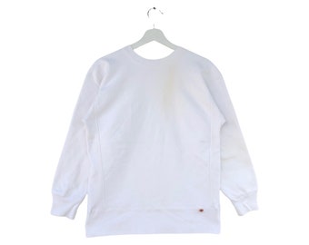 Vintage Dickies Plain Sweatshirt White  Color Crewneck Jumper Pullover Sweater