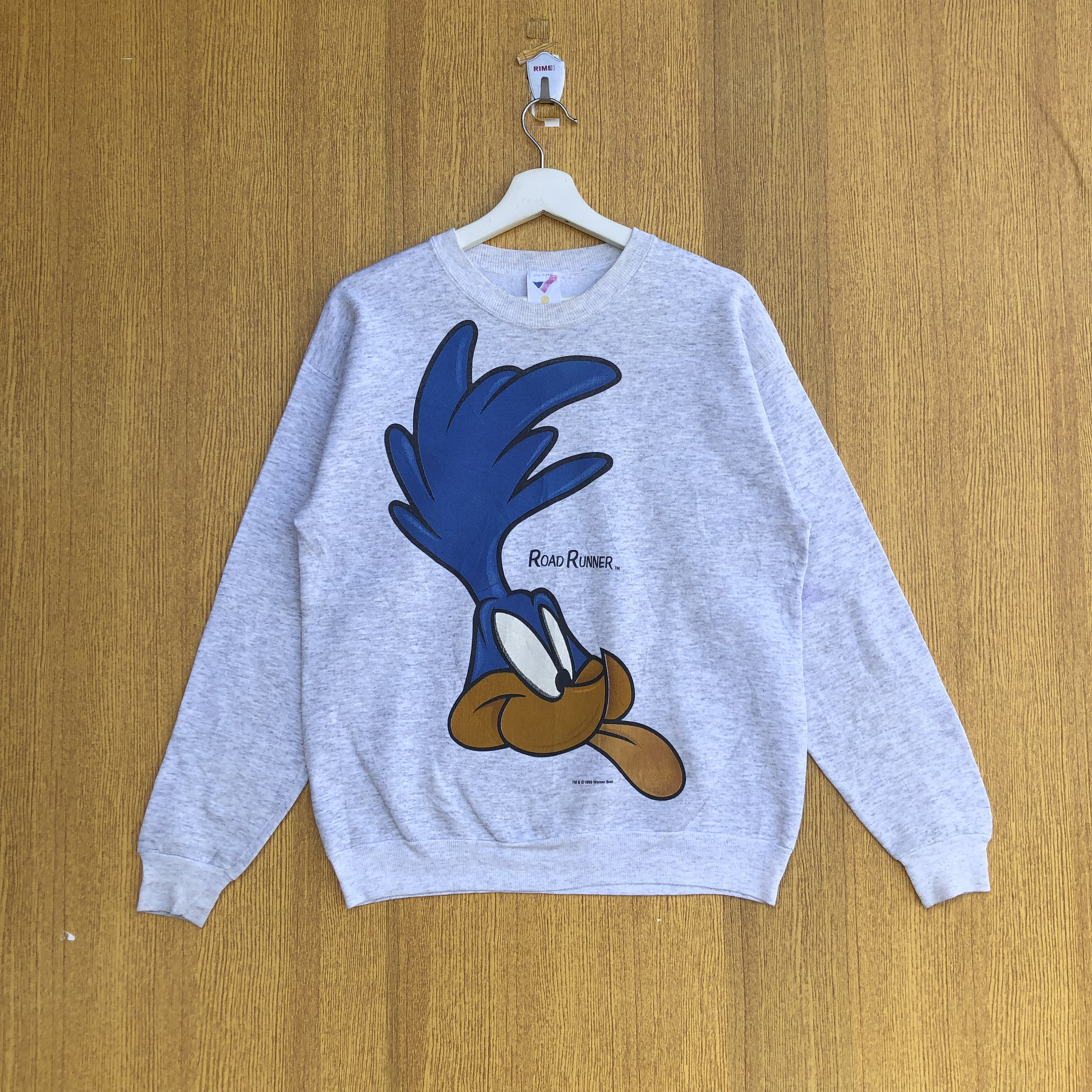 80s 90s USA製 road runner drug free パーカー Vintage Road Runner Cartoon Sweatshirt Looney Tunes Famous Cartoon