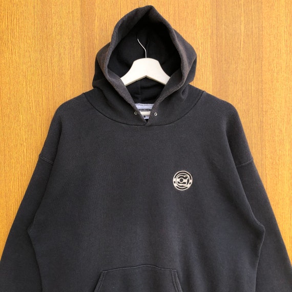 Vintage Plain Hoodie Sweatshirt Black Color Pullo… - image 3