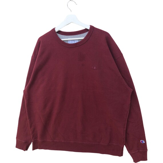 Rare Champion Plain Bigger Size Sweatshirt Embroidery Small Logo Crewneck Jumper Pullover Etsy