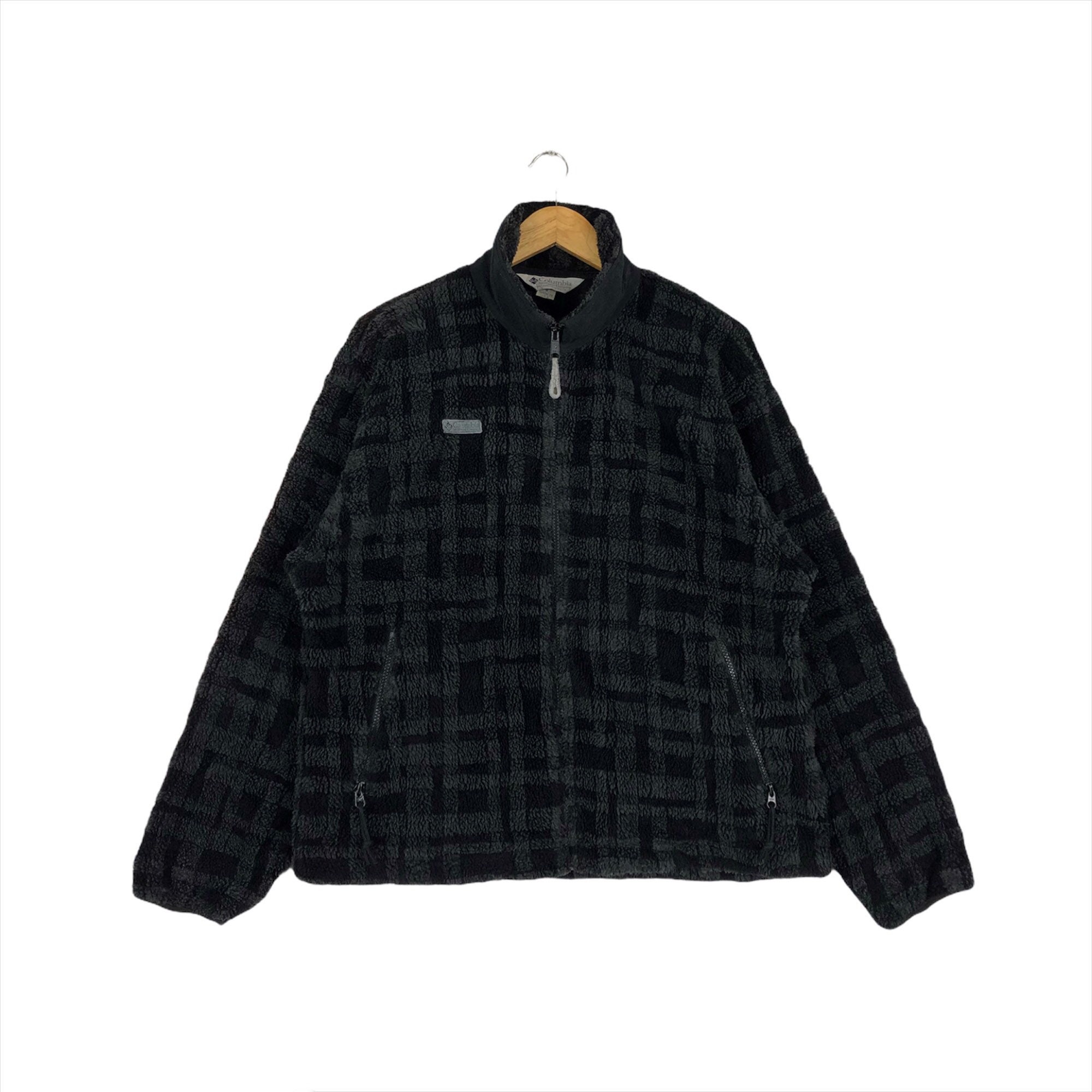 Vintage Columbia Fleece Full Zipper Suéter Jumper Pullover Etsy