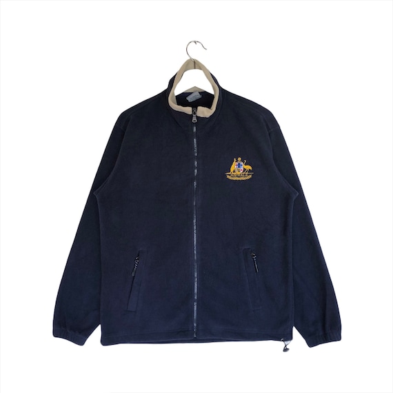 Vintage Rare Australia Fleece Jacket Embroidery A… - image 1