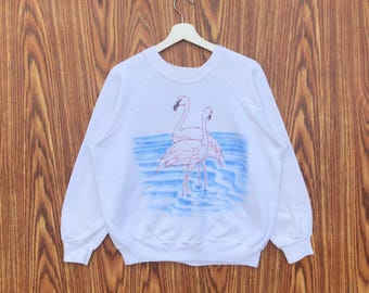 Bluza vintage z flamingiem