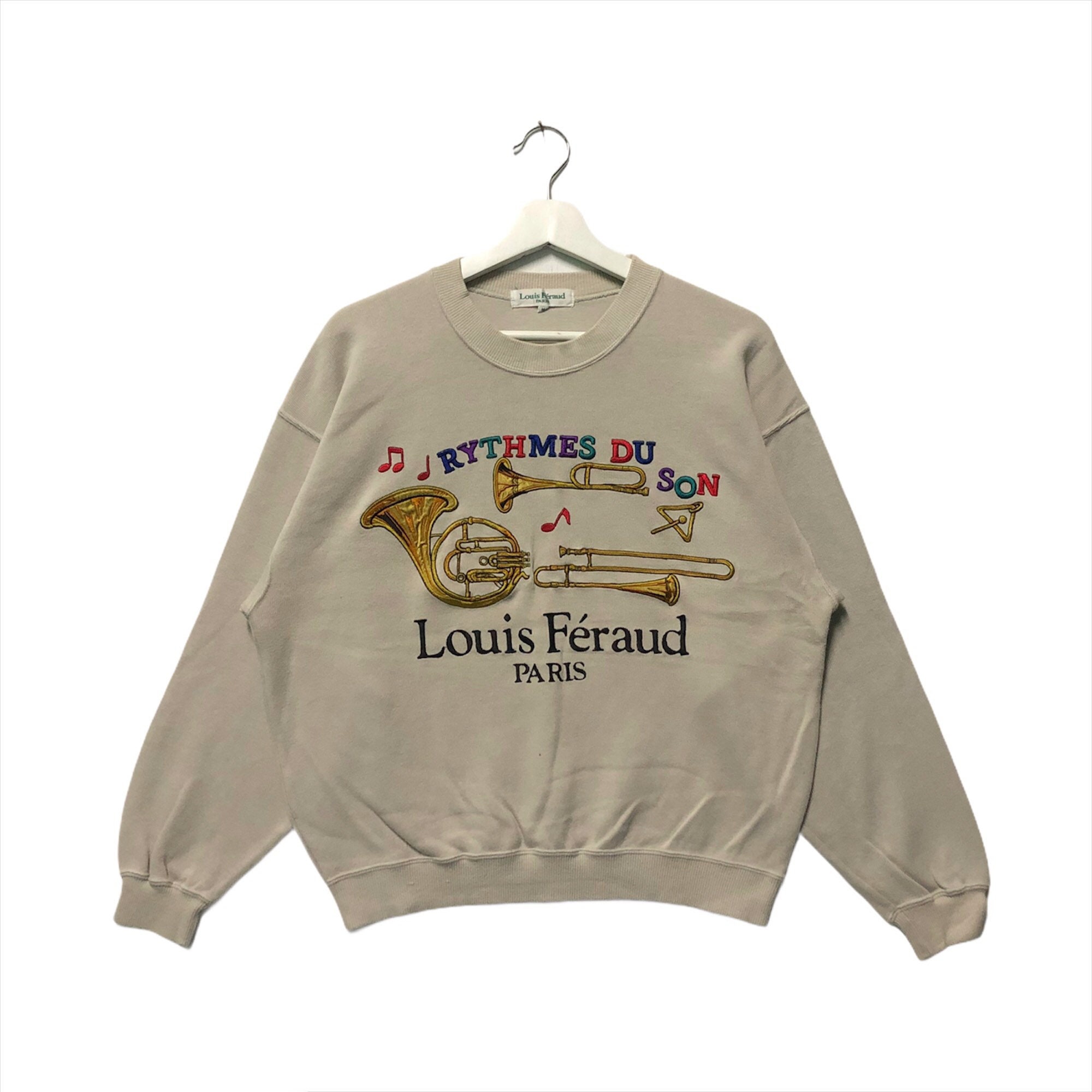 Buy Vintage Louis Feraud Paris Sweatshirt Embroidery Big Logo Online in  India 