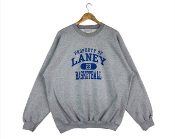 Sudadera vintage de baloncesto de los Buccaneers de Laney. Jersey de cuello redondo de baloncesto de Laney.