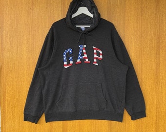 GAP Hoodie Embroidered Gap United States Flag Sweatshirt Crewneck Jumper Pullover Sweater
