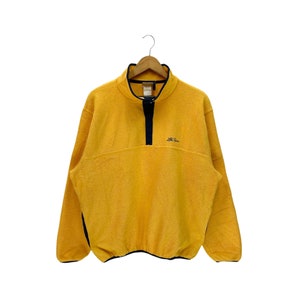 Vintage LL Bean Fleece Viertel Button Up Fleece Kleine Logo Pullover Pullover