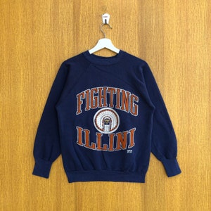 Vintage University Of Illinois Sweatshirt NCAA College Basketball Fighting Illini Chicago 1990s Classic Chief 90s