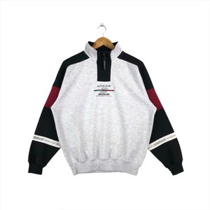 Vintage Dunlop International Motor Sport Half Zipper Sweatshirt Jumper Pullover