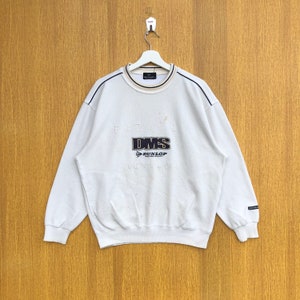 Vintage Dunlop Motorsport Sweatshirts Big Logo Embroidered Spellout Crewneck Jumper Pullover Sweater