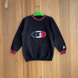 Vintage Starter Sweatshirt Embroidered Big Logo Crewneck Jumper Pullover Sweater