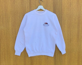 Sudadera vintage Fruit Of The Loom, jersey liso de cuello redondo