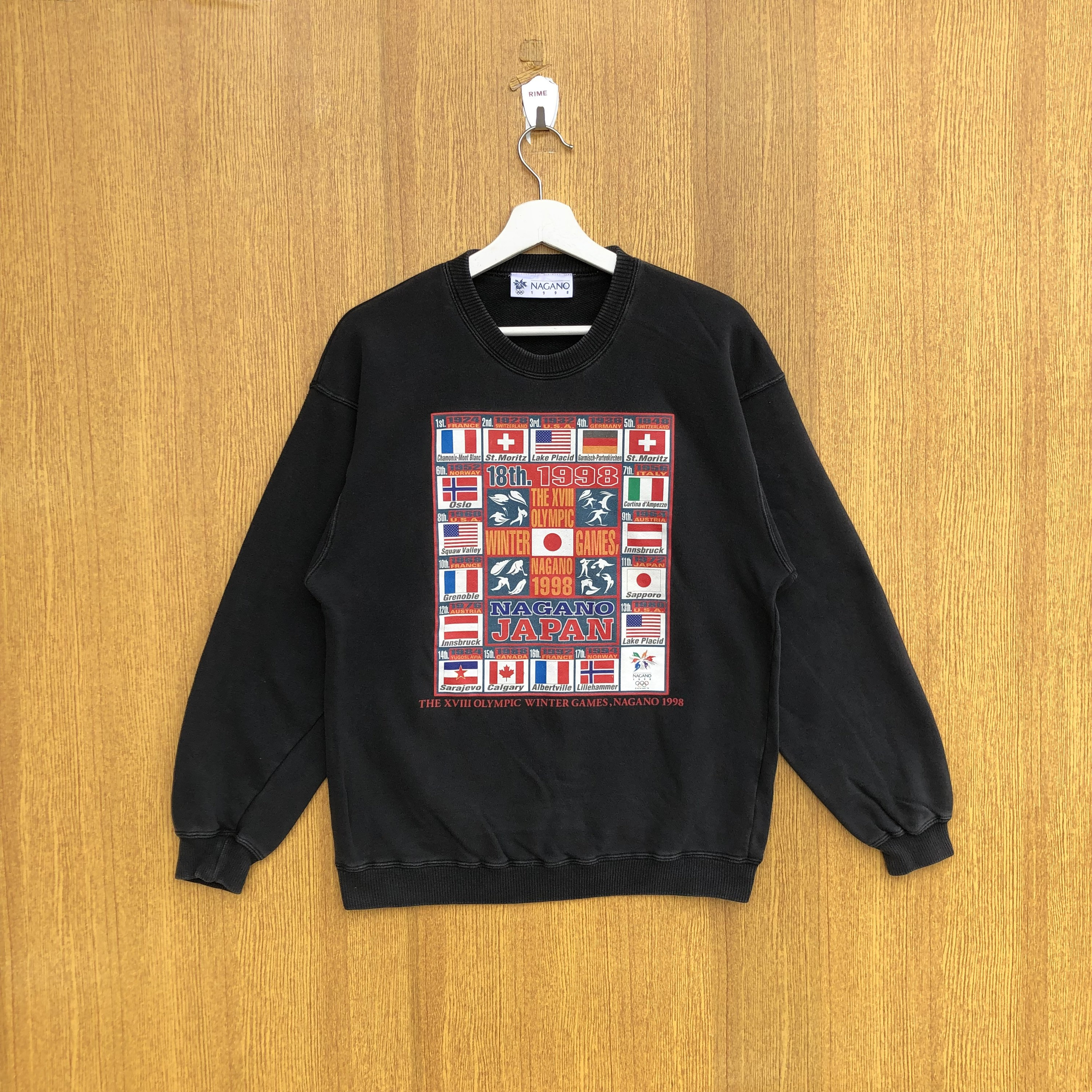 Vintage Nagano the XVIII Olympic Winter Games Sweatshirt Nagano