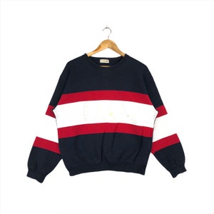 Vintage Elle Homme Two Tone Sweatshirt Embroidery Spellout Crewneck Jumper Pullover