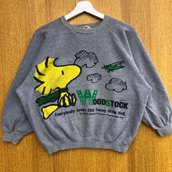 Vintage Peanuts Woodstock Crop Top Sweatshirt Sno… - image 5