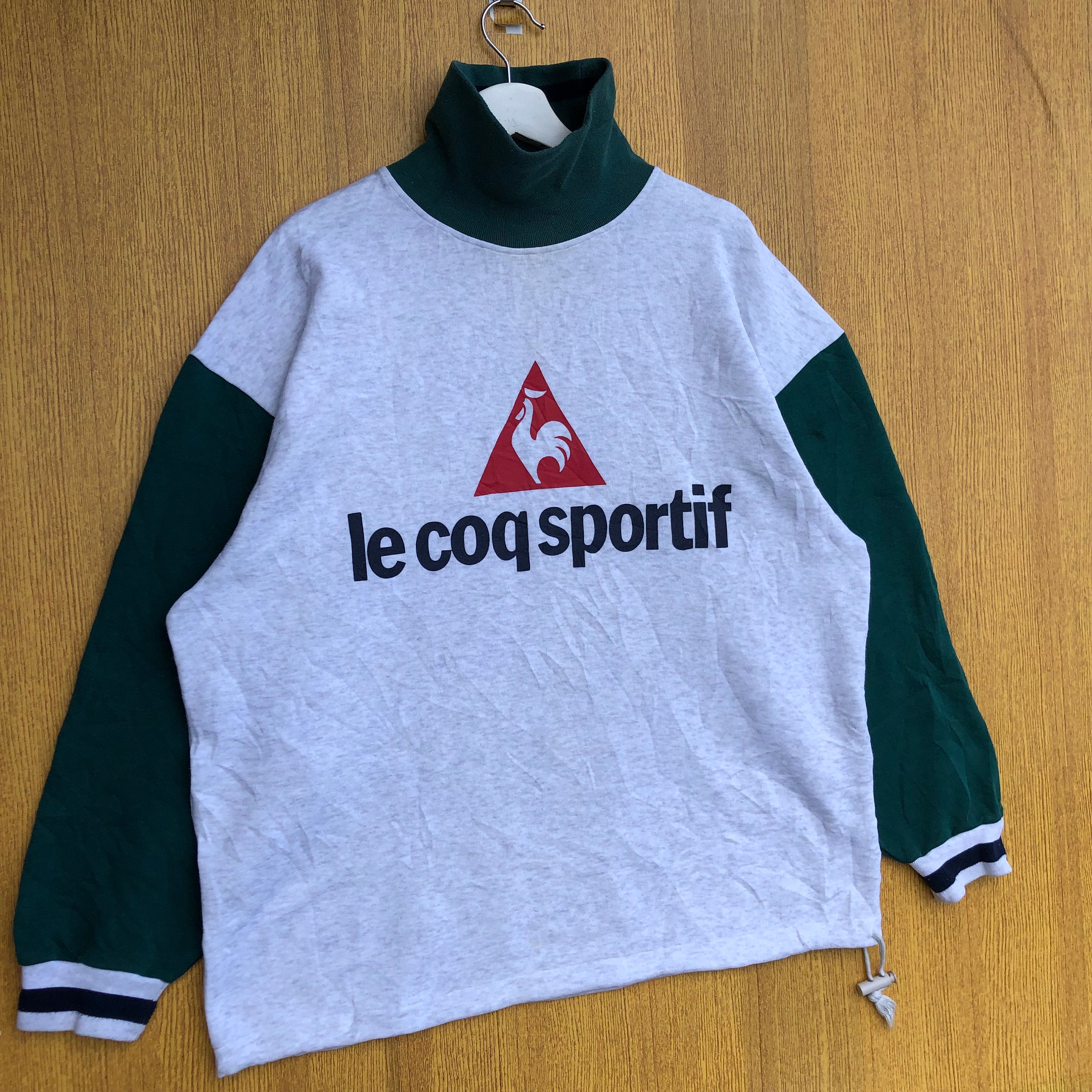 【le coq sportif】 X BACKYARD BUILDER SWEATSHIRT ★ REGULAR Vintage Le Coq Sportif Turtleneck Sweatshirt Big Logo