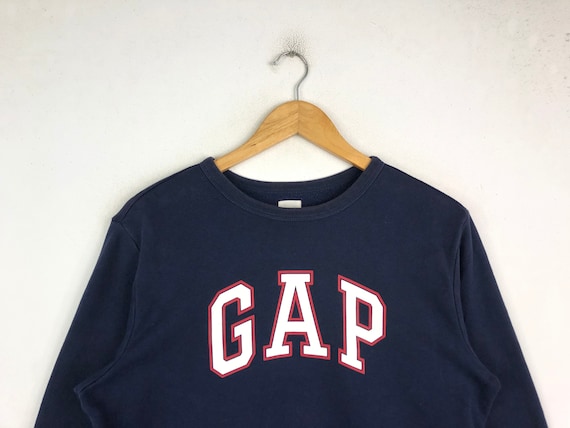 トップス OLD GAP 90s Logo Sweatshirts Navy M Gap Women's Logo Hoodie Hooded Full Zip Sweatshirt, Navy Uniform