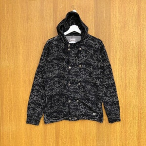 Vintage Diesel Hoodie Sweatshirt Jacket Full Button Jumper Pullover Sweater