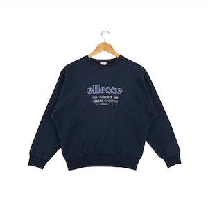 Vintage Ellesse Sweatshirt Embroidery Spellout Crewneck Jumper Pullover