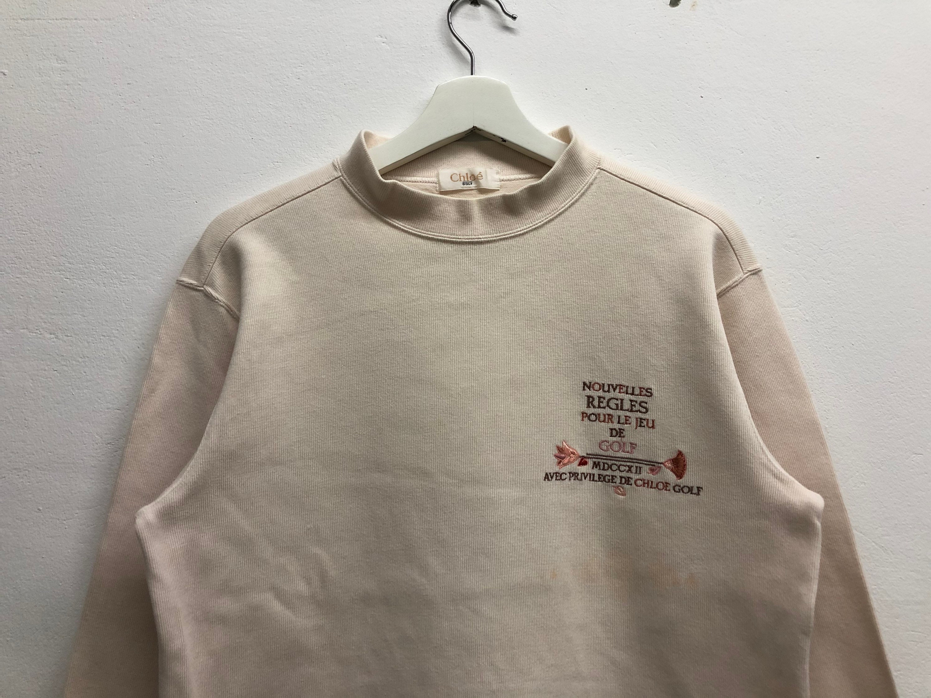 Chloe golf スウェット Vintage Chloe Golf Embroidery Sweatshirt - Etsy