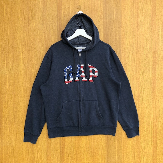 GAP Hoodie Embroidered Gap United States Flag Sweatshirt Crewneck Jumper Pullover Sweater Etsy Australia