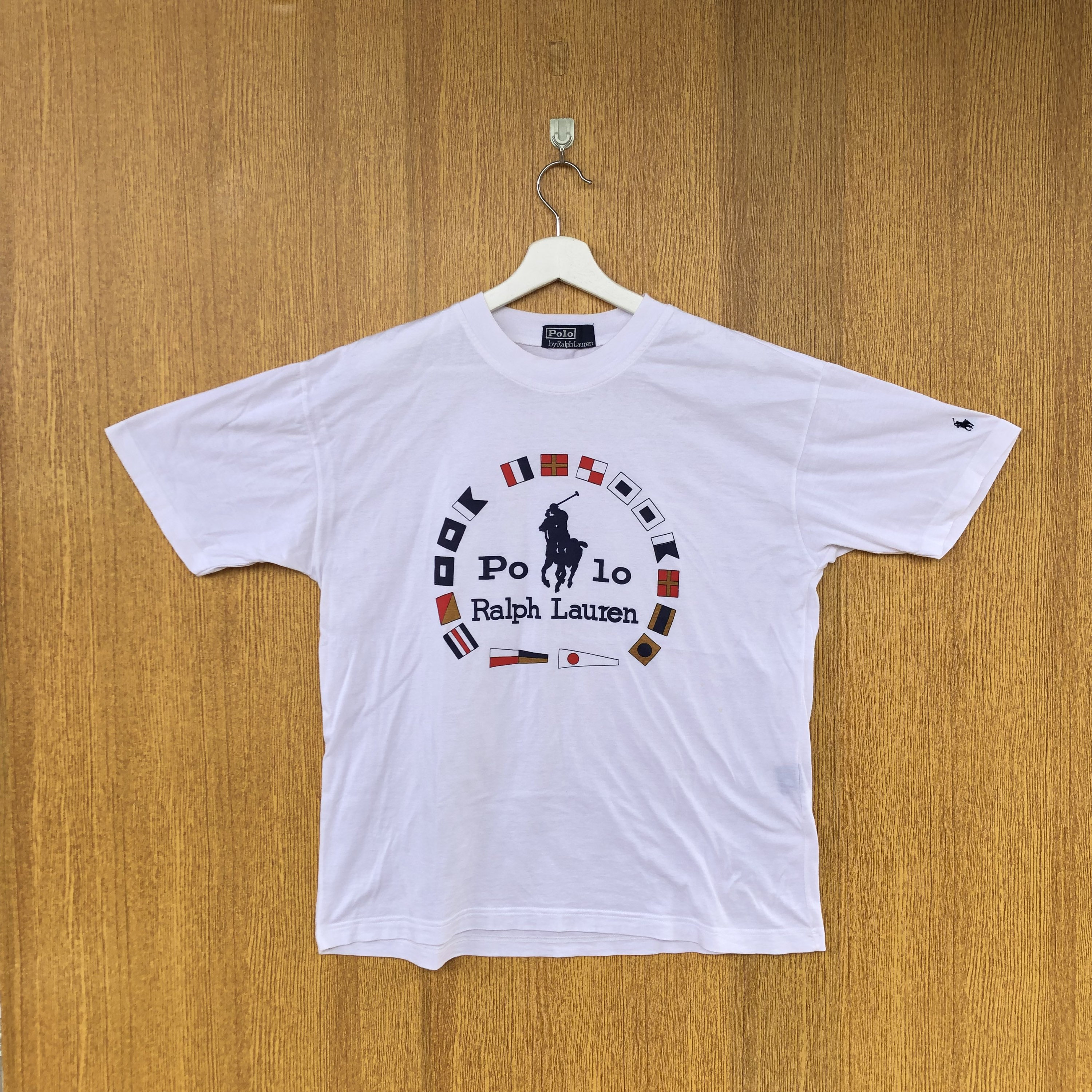 トップス 90s Polo by Ralph Lauren The Big Shirt 古着 90s Polo Ralph Lauren 「POLO」 BIG ロゴ プリント Tシャツ L