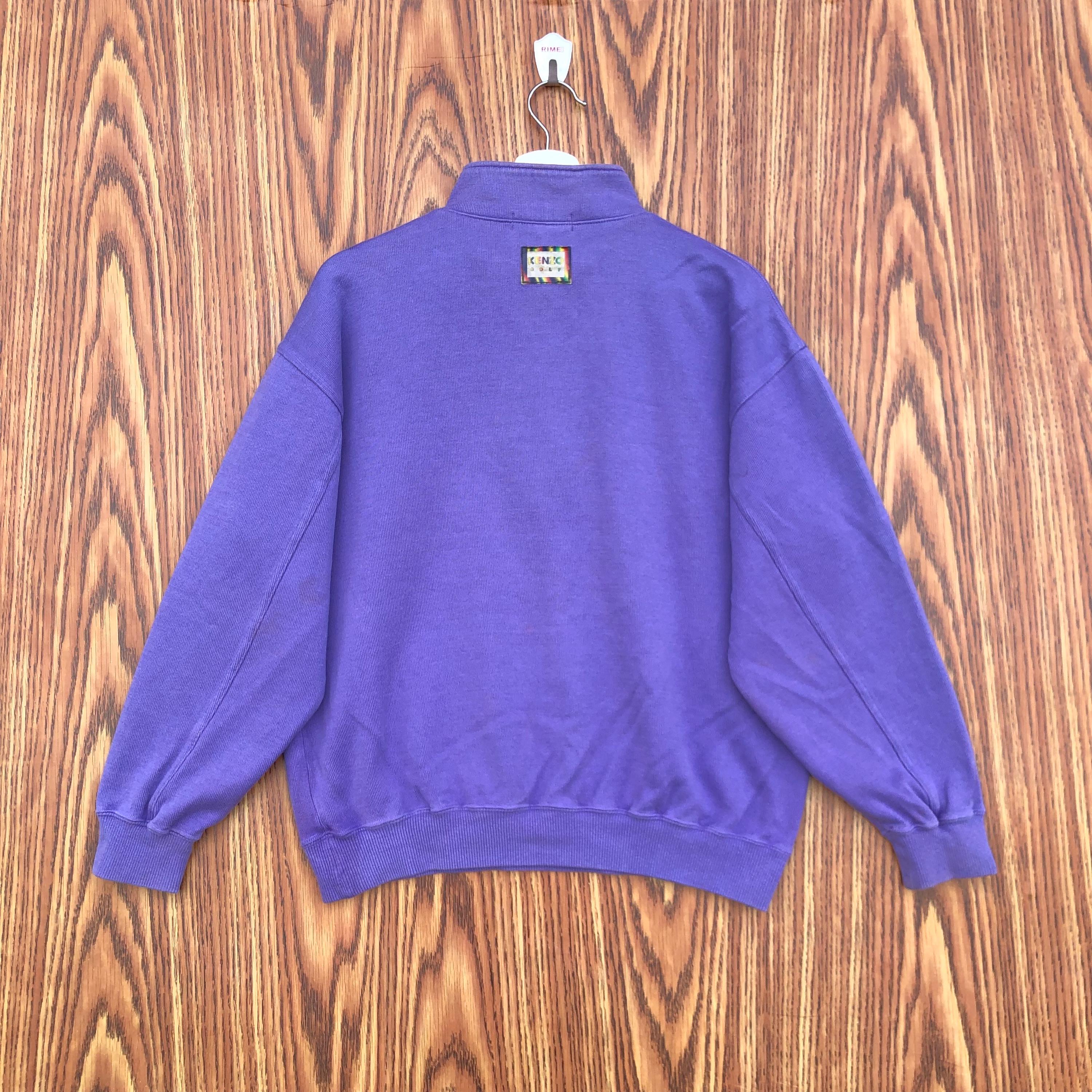 Vintage Kenzo Golf Half Zipper Sweatshirt Multi Colour Pullover