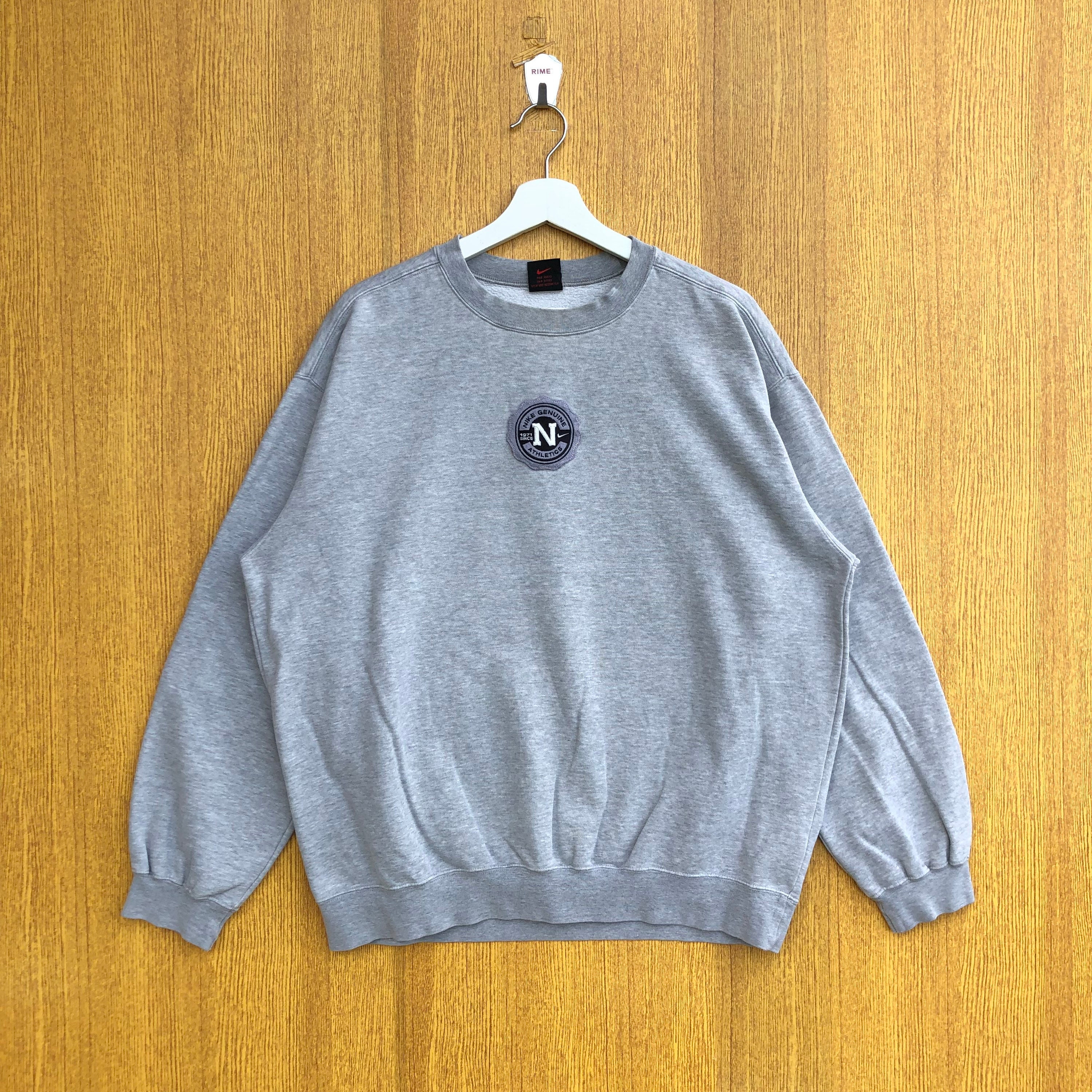 Vintage Nike Genuine Athletic Sweatshirt Embroidered Spellout - Etsy Norway