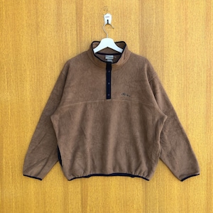 Vintage L.L. Bean Fleece Sweater Small  Logo Sweatshirt Jumper Pullover Jacket
