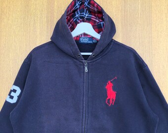 Vintage Polo Ralph Lauren Hoodie Zipper Embroidered