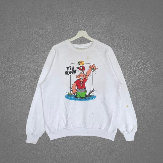 Vintage Bass Pro Shops Fishing Sweatshirt All Over Print Its Keeper  Crewneck Jumper Pullover -  Canada